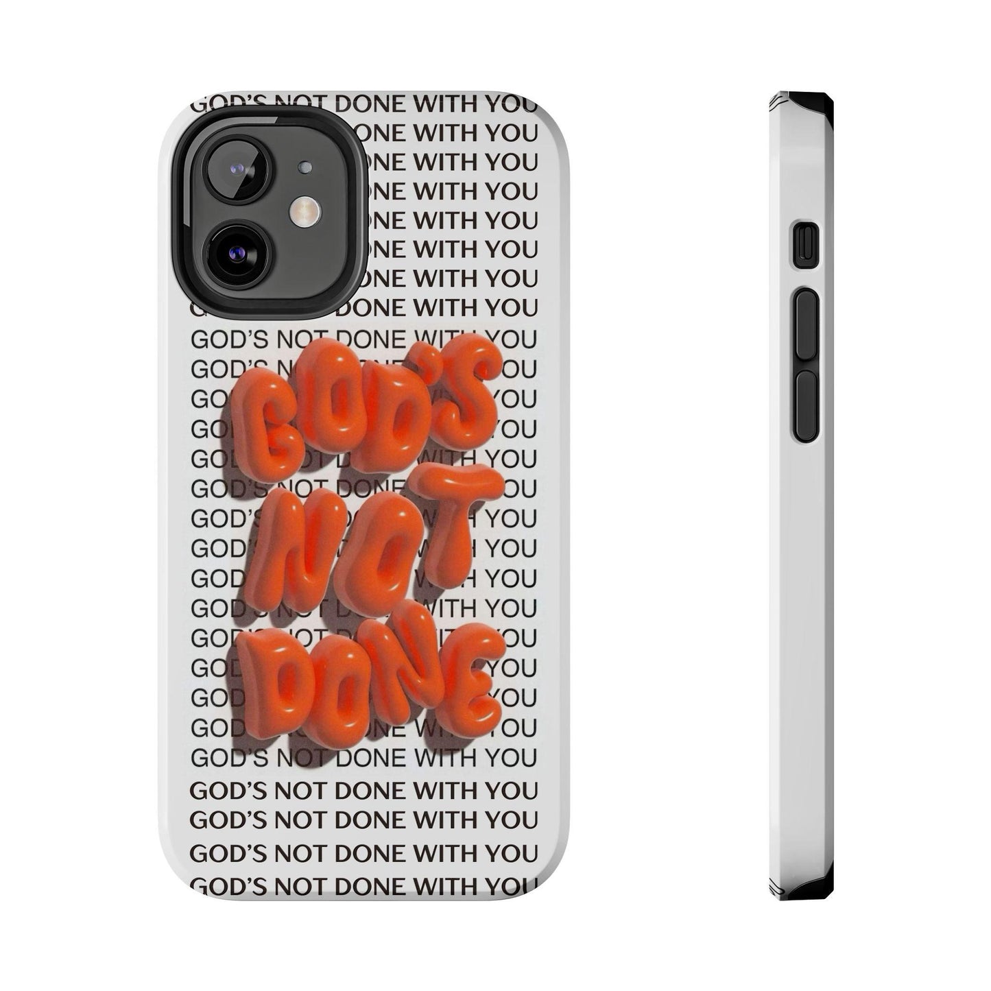 God's Not Done Tough iPhone Cases - Scripture Inspired iPhone Cases - SmartHomeGoodies
