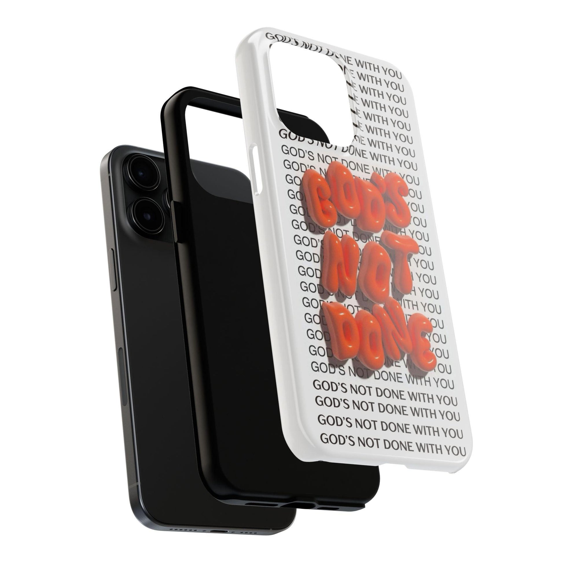God's Not Done Tough iPhone Cases - Scripture Inspired iPhone Cases - SmartHomeGoodies