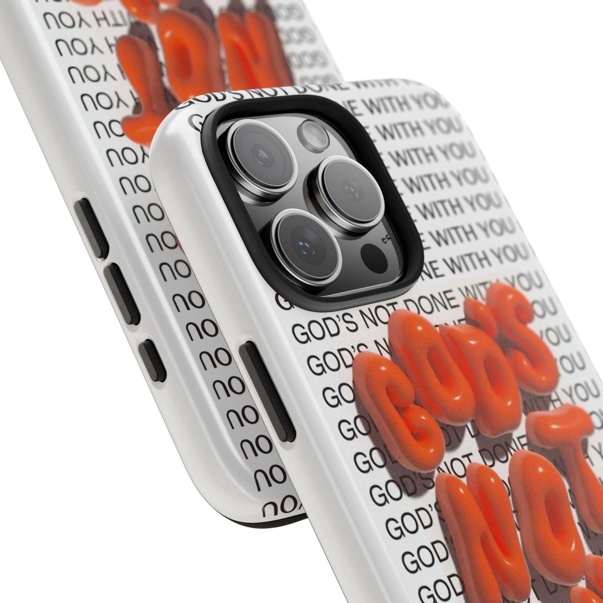 God's Not Done Tough iPhone Cases - Scripture Inspired iPhone Cases - SmartHomeGoodies