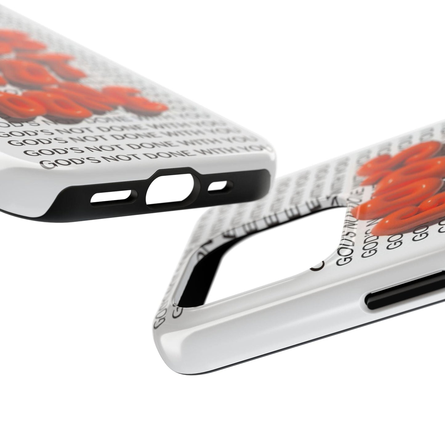 God's Not Done Tough iPhone Cases - Scripture Inspired iPhone Cases - SmartHomeGoodies