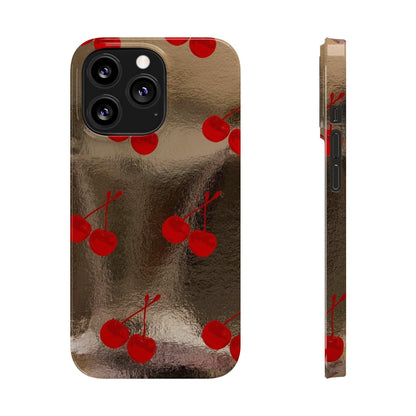 Golden Cherry Bliss Slim iPhone Cases - SmartHomeGoodies