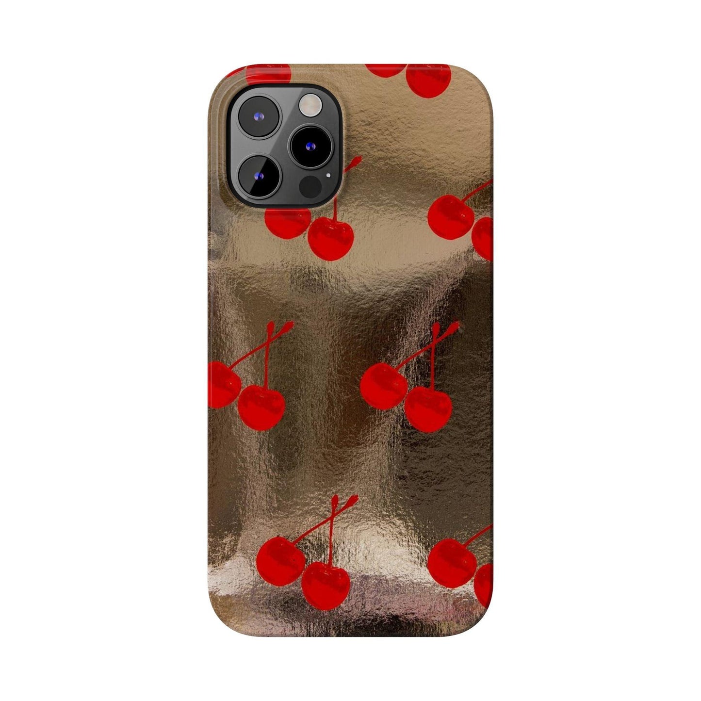 Golden Cherry Bliss Slim iPhone Cases - SmartHomeGoodies