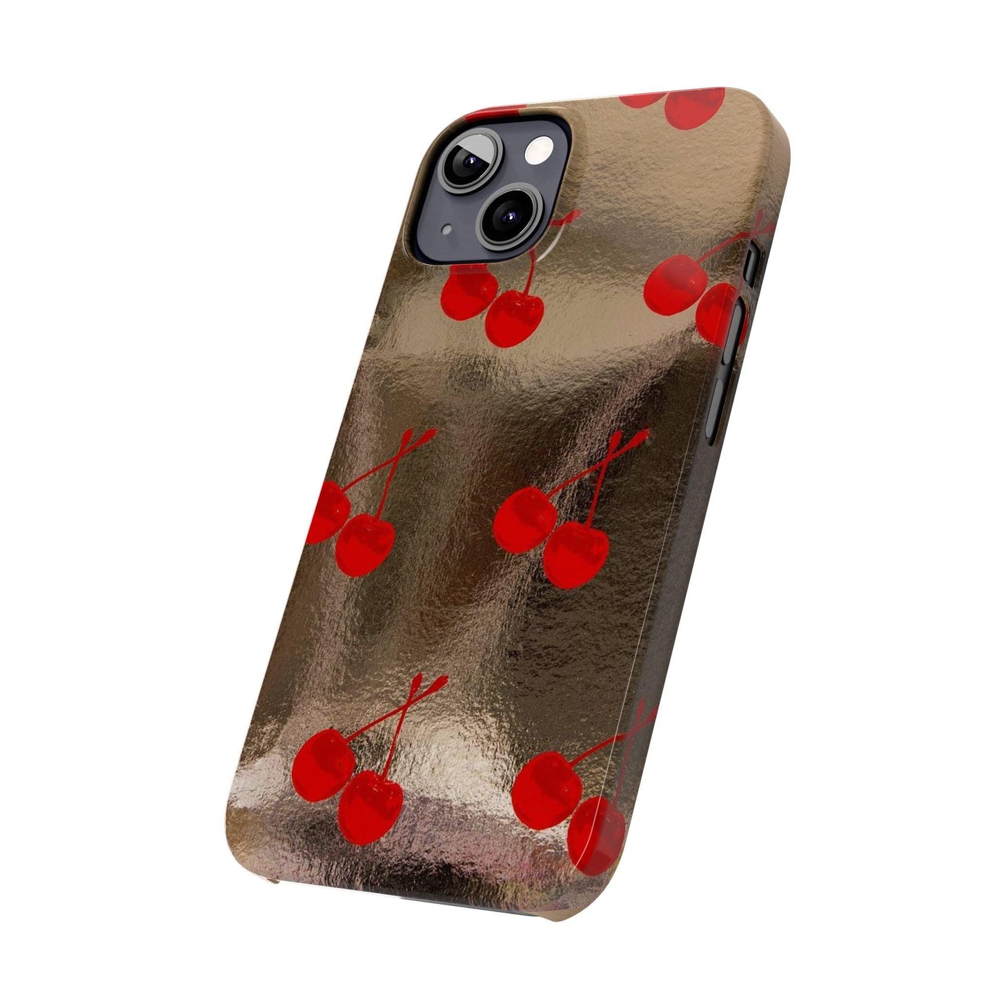Golden Cherry Bliss Slim iPhone Cases - SmartHomeGoodies