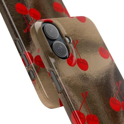 Golden Cherry Bliss Slim iPhone Cases - SmartHomeGoodies