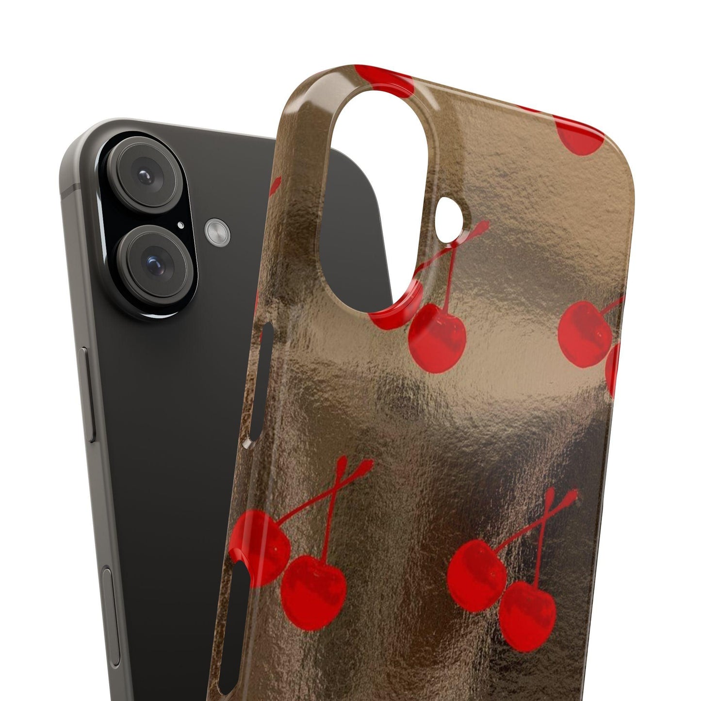 Golden Cherry Bliss Slim iPhone Cases - SmartHomeGoodies