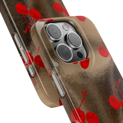 Golden Cherry Bliss Slim iPhone Cases - SmartHomeGoodies