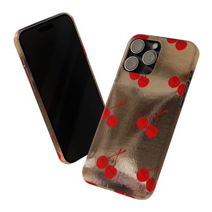 Golden Cherry Bliss Slim iPhone Cases - SmartHomeGoodies