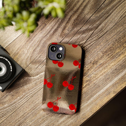 Golden Cherry Bliss Slim iPhone Cases - SmartHomeGoodies