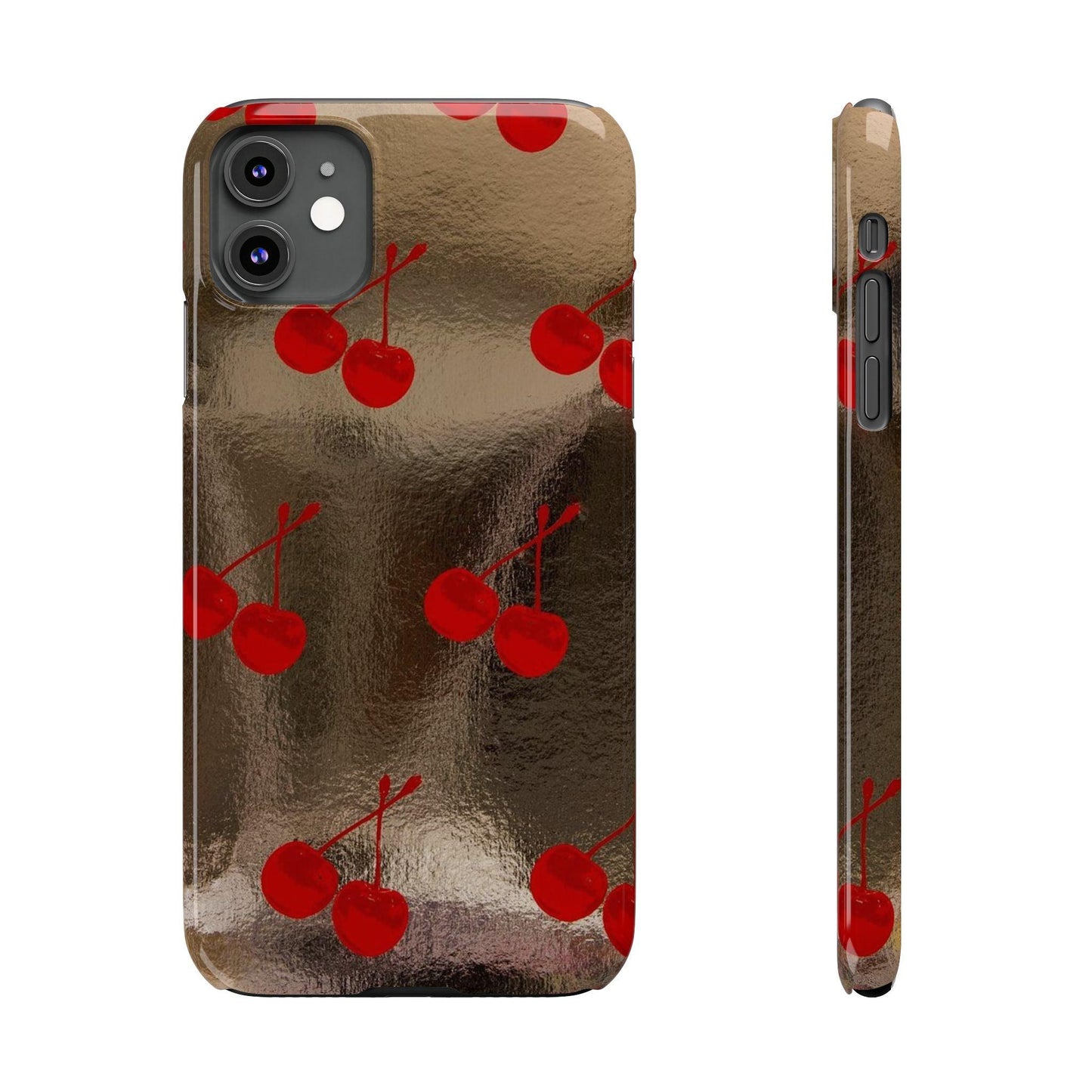 Golden Cherry Bliss Slim iPhone Cases - SmartHomeGoodies