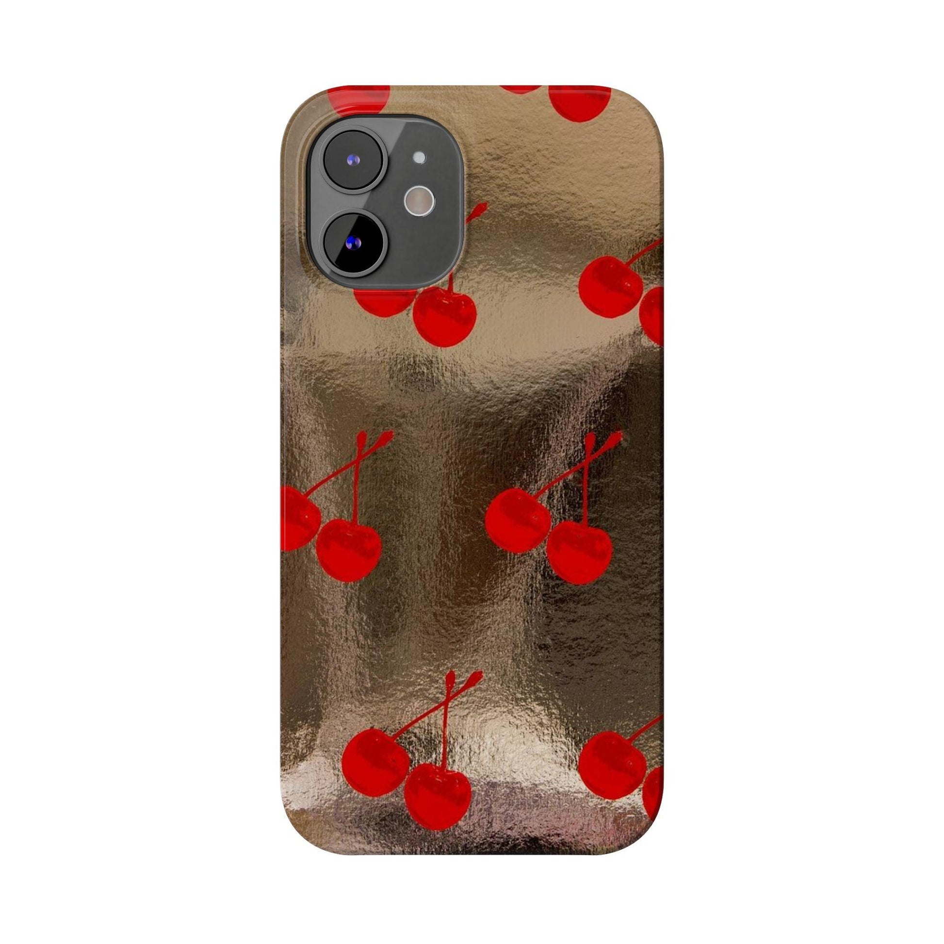 Golden Cherry Bliss Slim iPhone Cases - SmartHomeGoodies
