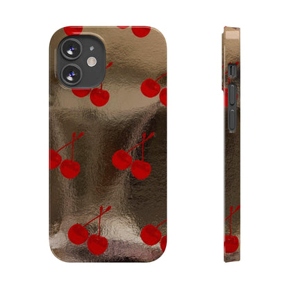 Golden Cherry Bliss Slim iPhone Cases - SmartHomeGoodies