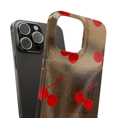 Golden Cherry Bliss Slim iPhone Cases - SmartHomeGoodies