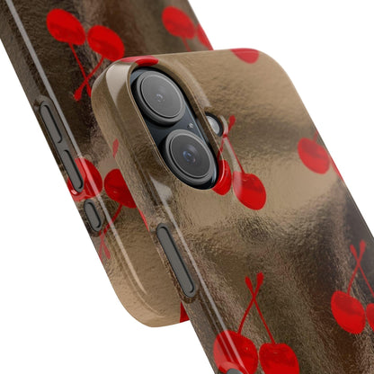 Golden Cherry Bliss Slim iPhone Cases - SmartHomeGoodies