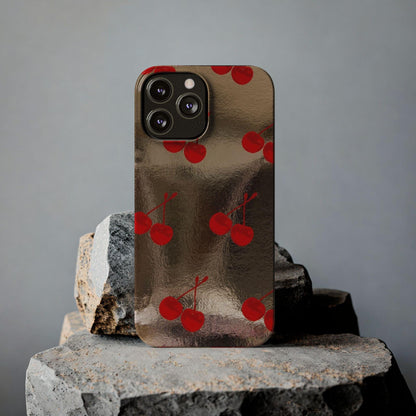 Golden Cherry Bliss Slim iPhone Cases - SmartHomeGoodies