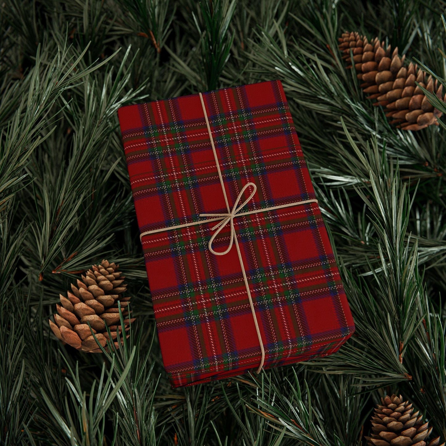 Heritage Tartan Plaid Wrapping Paper - Classic Red Scottish Gift Wrap for Christmas & Holidays - SmartHomeGoodies