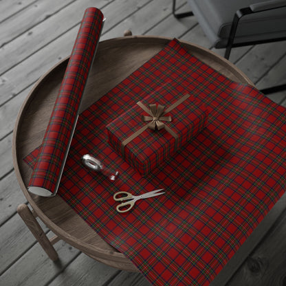 Heritage Tartan Plaid Wrapping Paper - Classic Red Scottish Gift Wrap for Christmas & Holidays - SmartHomeGoodies