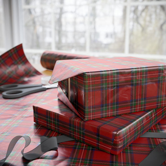 Heritage Tartan Plaid Wrapping Paper - Classic Red Scottish Gift Wrap for Christmas & Holidays - SmartHomeGoodies