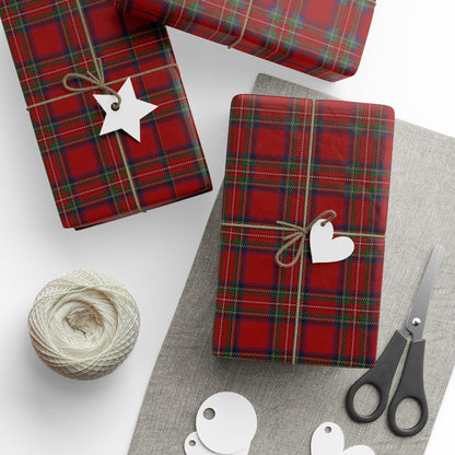 Heritage Tartan Plaid Wrapping Paper - Classic Red Scottish Gift Wrap for Christmas & Holidays - SmartHomeGoodies