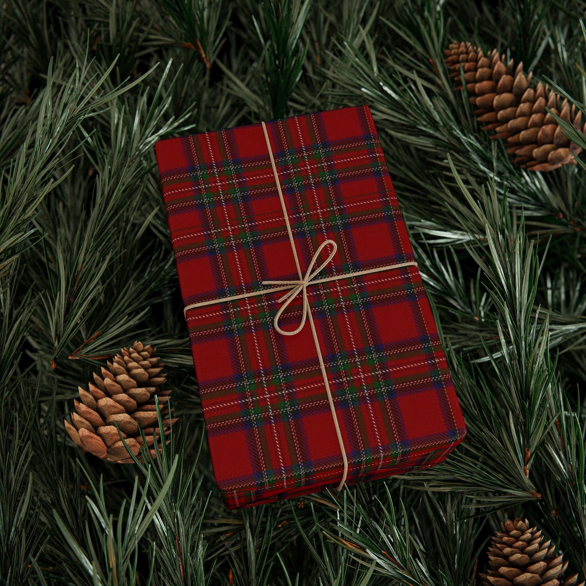 Heritage Tartan Plaid Wrapping Paper - Classic Red Scottish Gift Wrap for Christmas & Holidays - SmartHomeGoodies