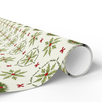 Holly Hexagon Wrapping Paper - SmartHomeGoodies
