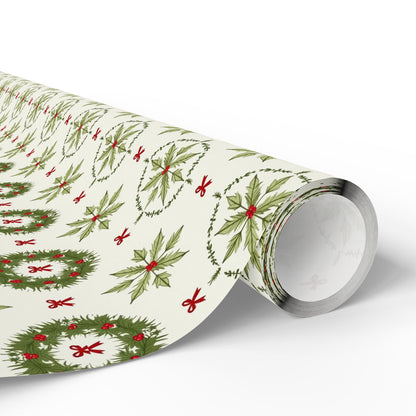Holly Hexagon Wrapping Paper - SmartHomeGoodies
