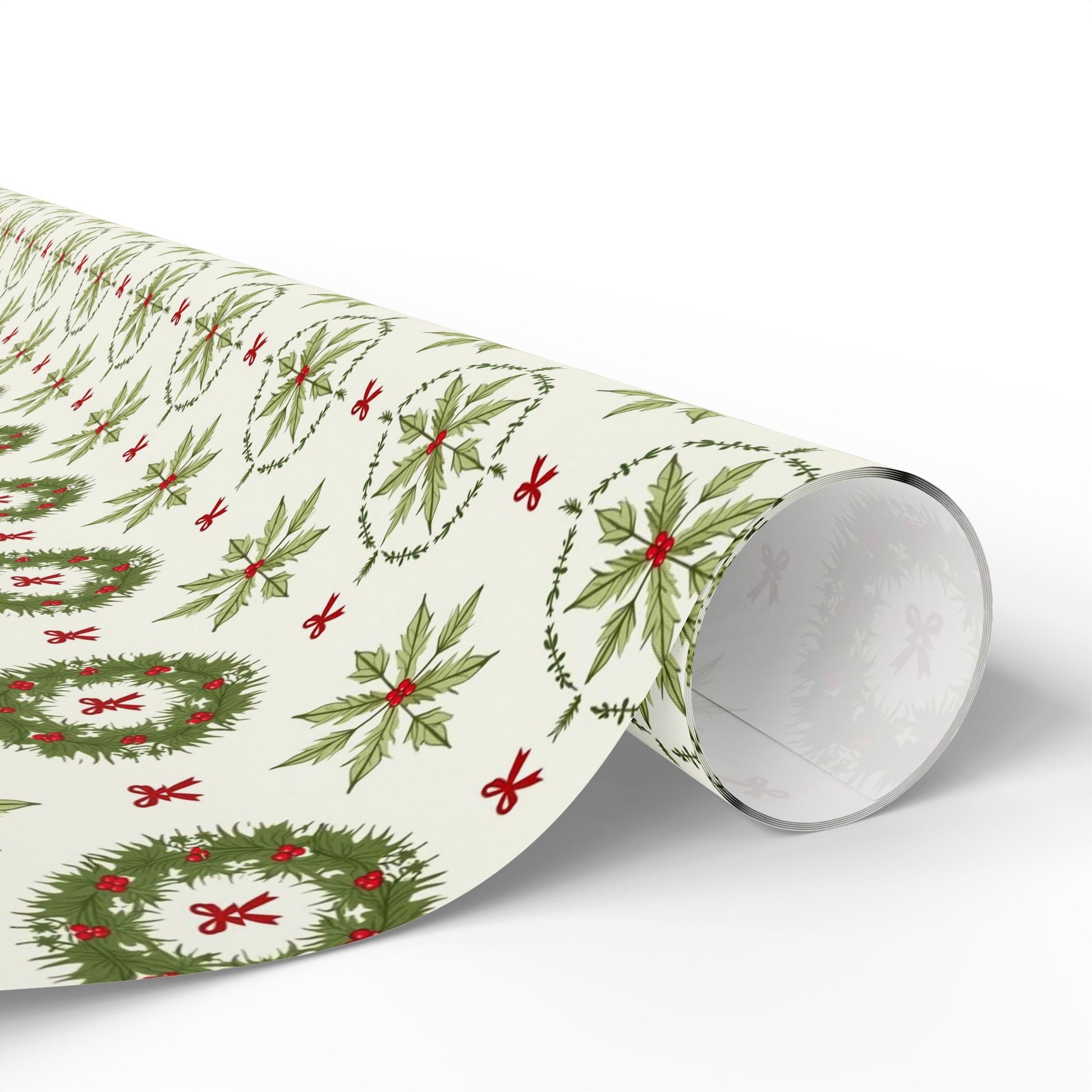 Holly Hexagon Wrapping Paper - SmartHomeGoodies