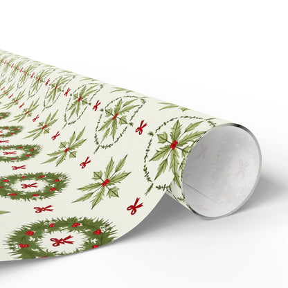 Holly Hexagon Wrapping Paper - SmartHomeGoodies