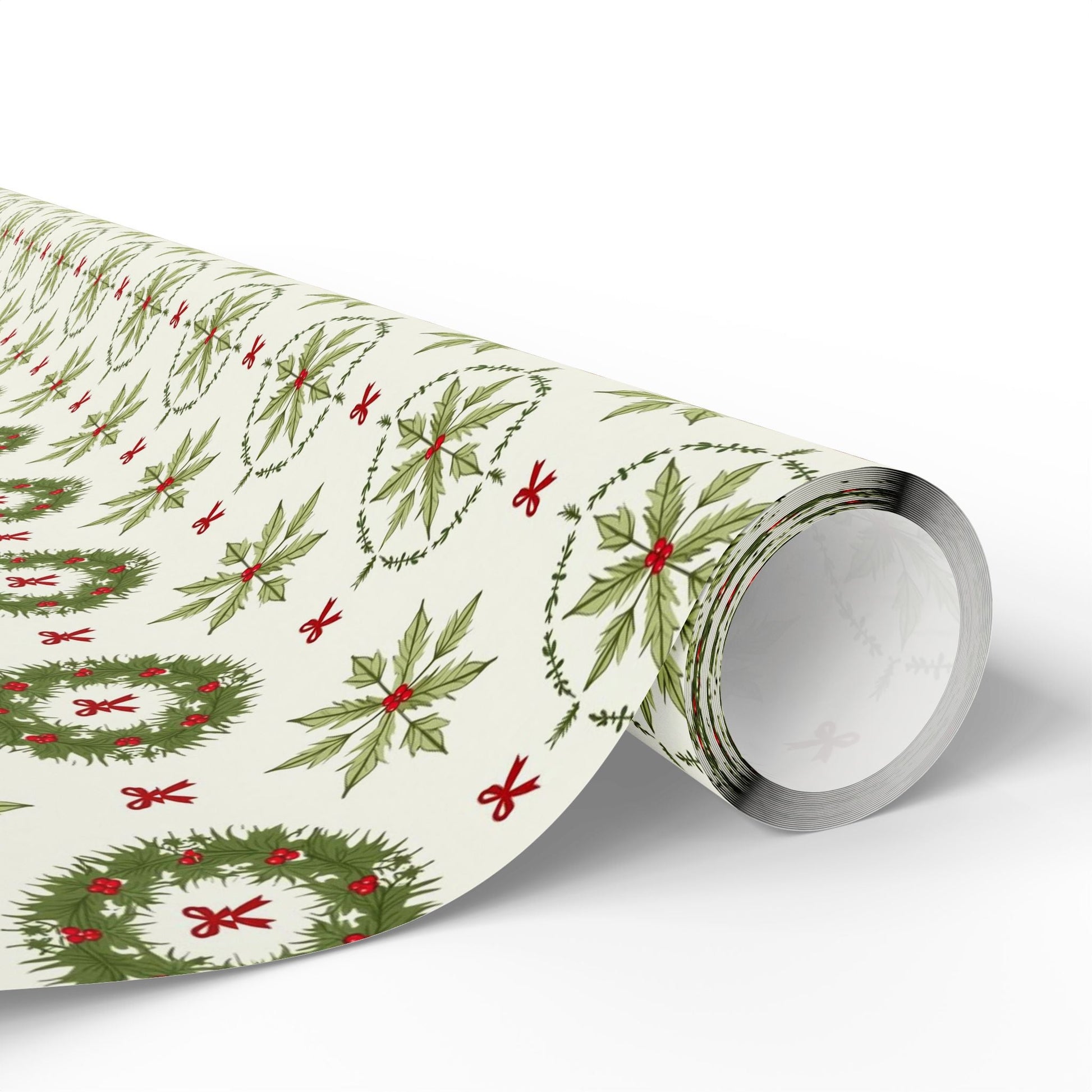 Holly Hexagon Wrapping Paper - SmartHomeGoodies