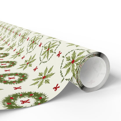 Holly Hexagon Wrapping Paper - SmartHomeGoodies