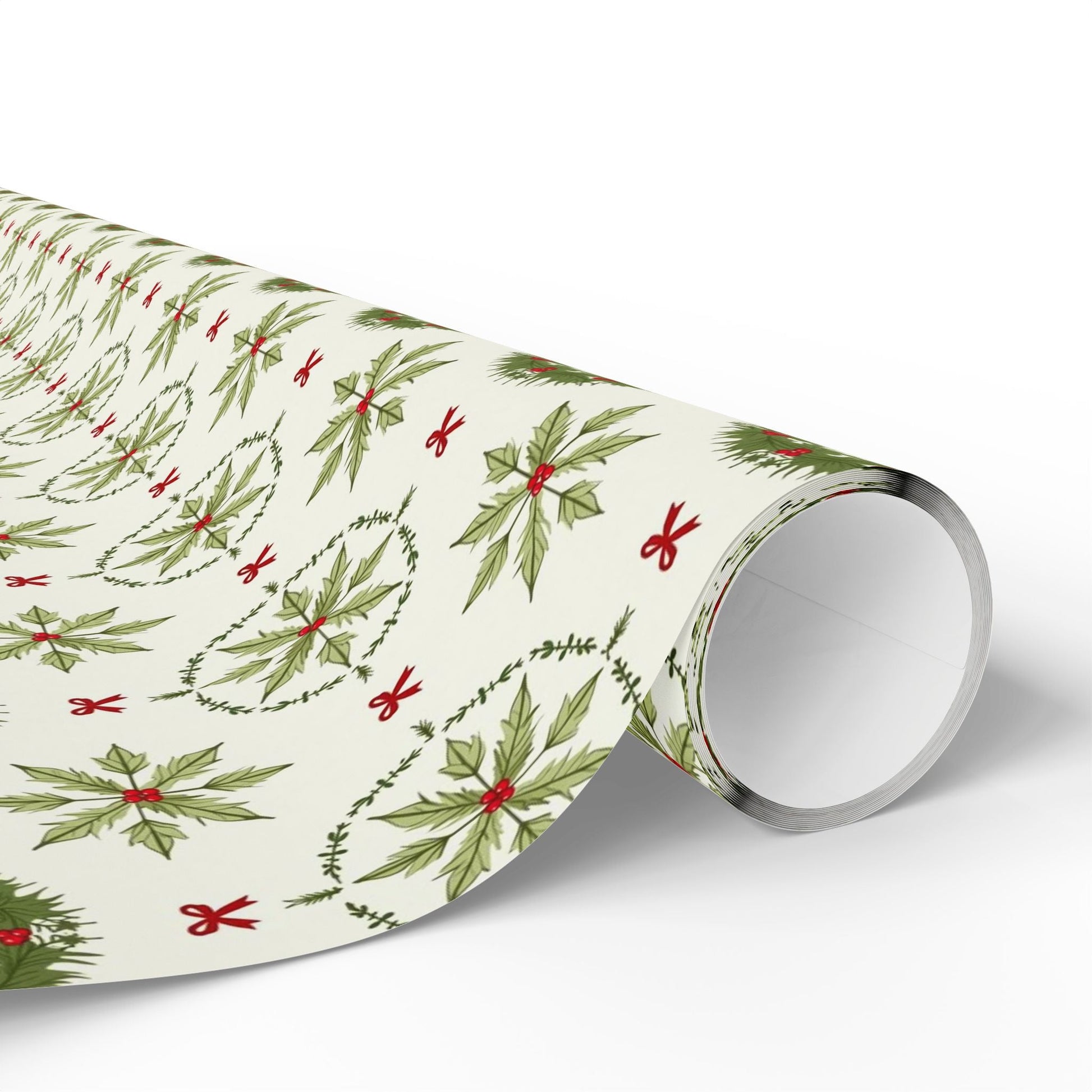 Holly Hexagon Wrapping Paper - SmartHomeGoodies