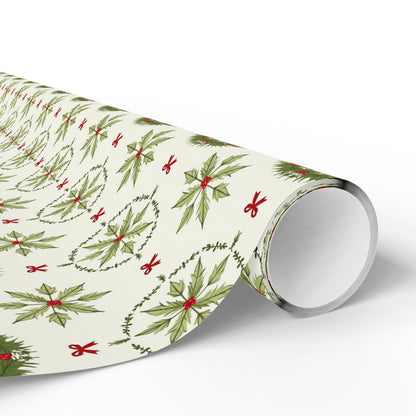 Holly Hexagon Wrapping Paper - SmartHomeGoodies