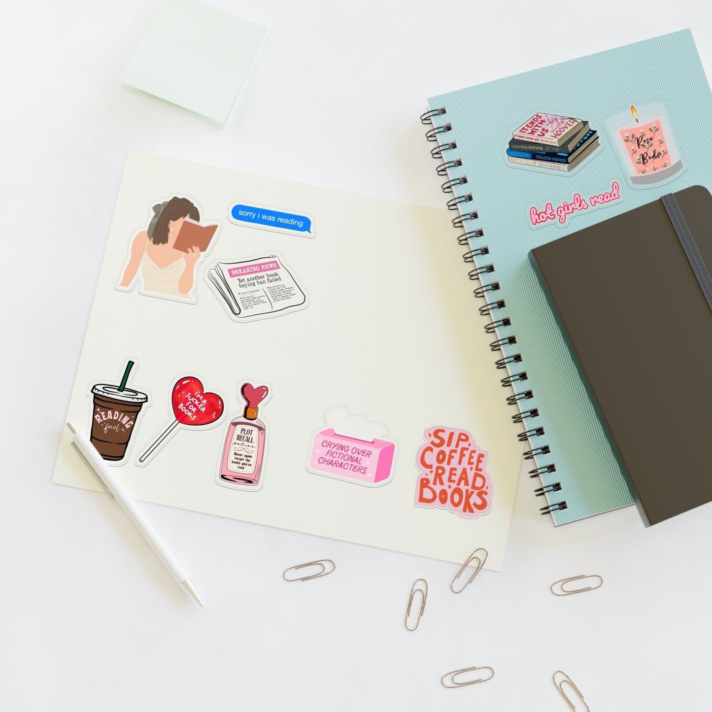 Hot Girls Read Sticker Sheets for Book Reader Girls - SmartHomeGoodies