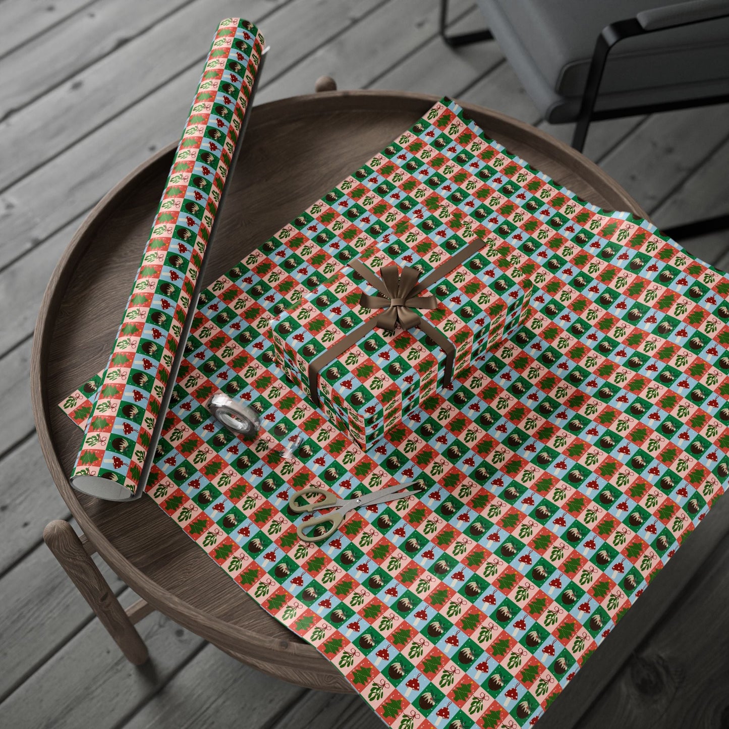 Jingle Blocks – Bold Pattern Christmas Wrapping Paper - SmartHomeGoodies