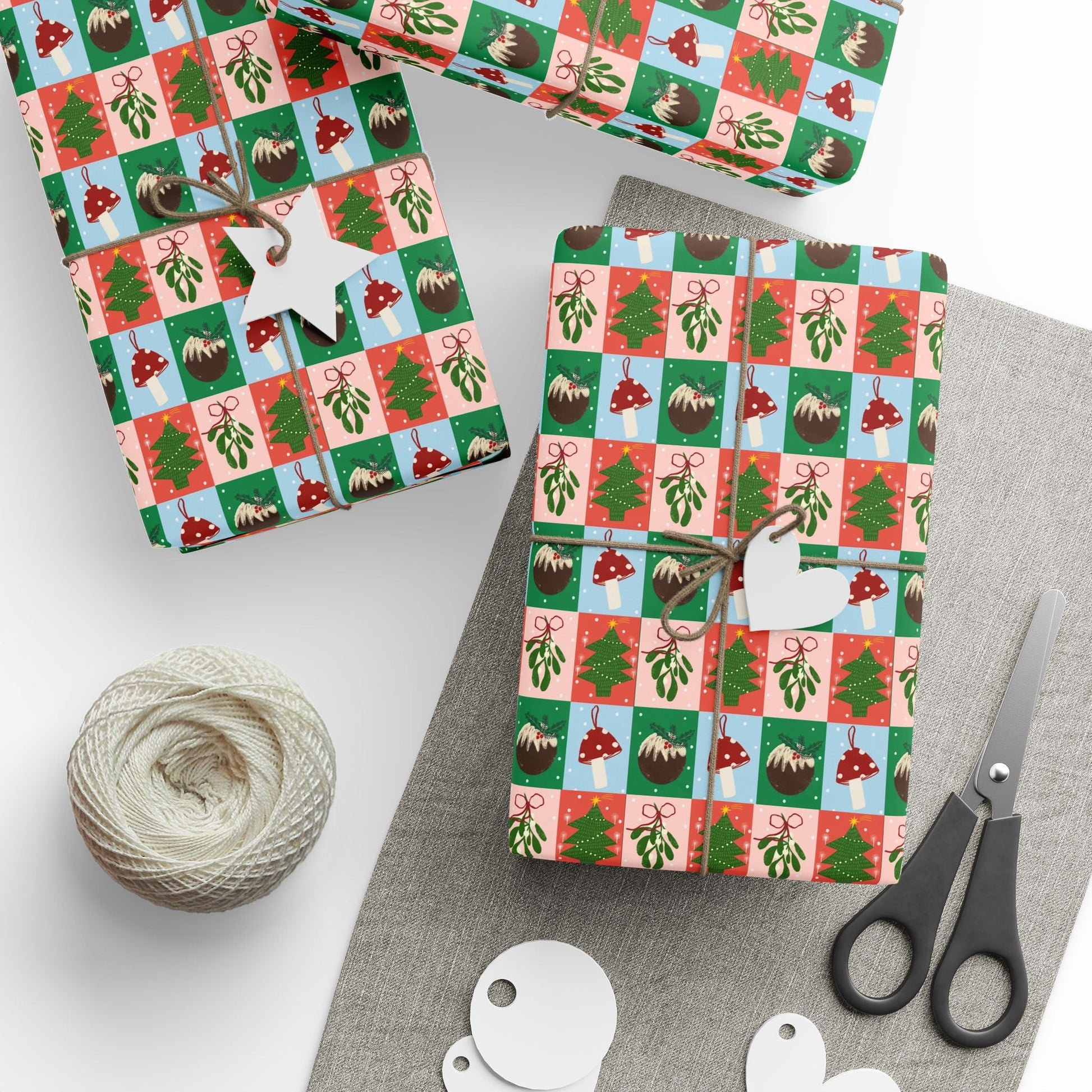 Jingle Blocks – Bold Pattern Christmas Wrapping Paper - SmartHomeGoodies