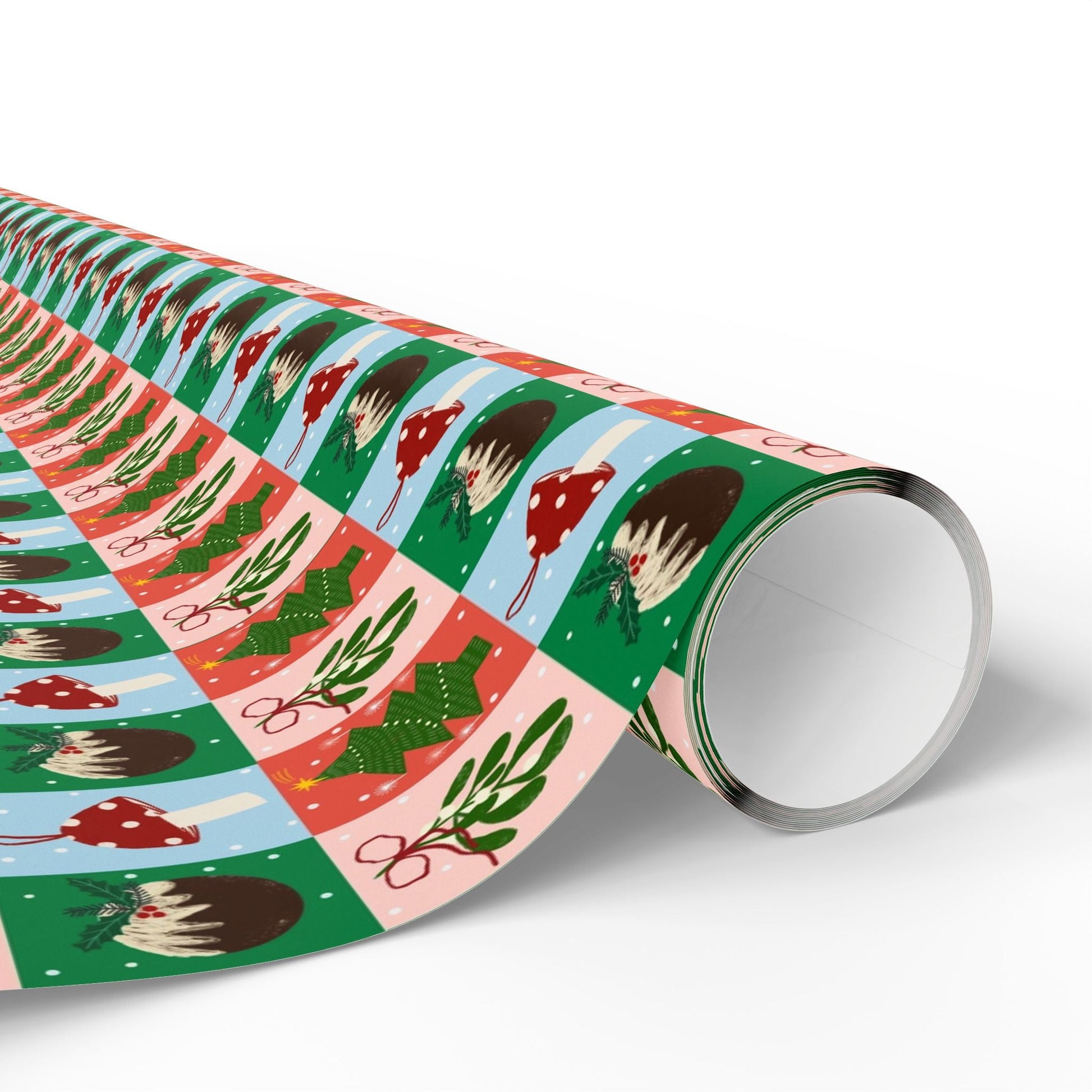 Jingle Blocks – Bold Pattern Christmas Wrapping Paper - SmartHomeGoodies