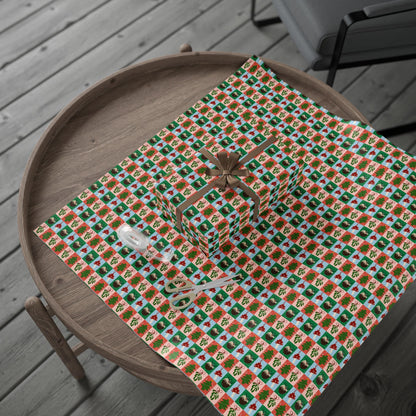 Jingle Blocks – Bold Pattern Christmas Wrapping Paper - SmartHomeGoodies