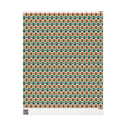 Jingle Blocks – Bold Pattern Christmas Wrapping Paper - SmartHomeGoodies