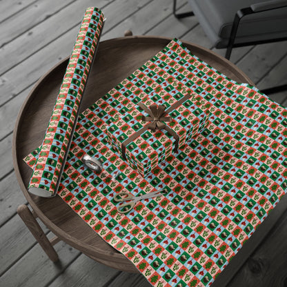 Jingle Blocks – Bold Pattern Christmas Wrapping Paper - SmartHomeGoodies