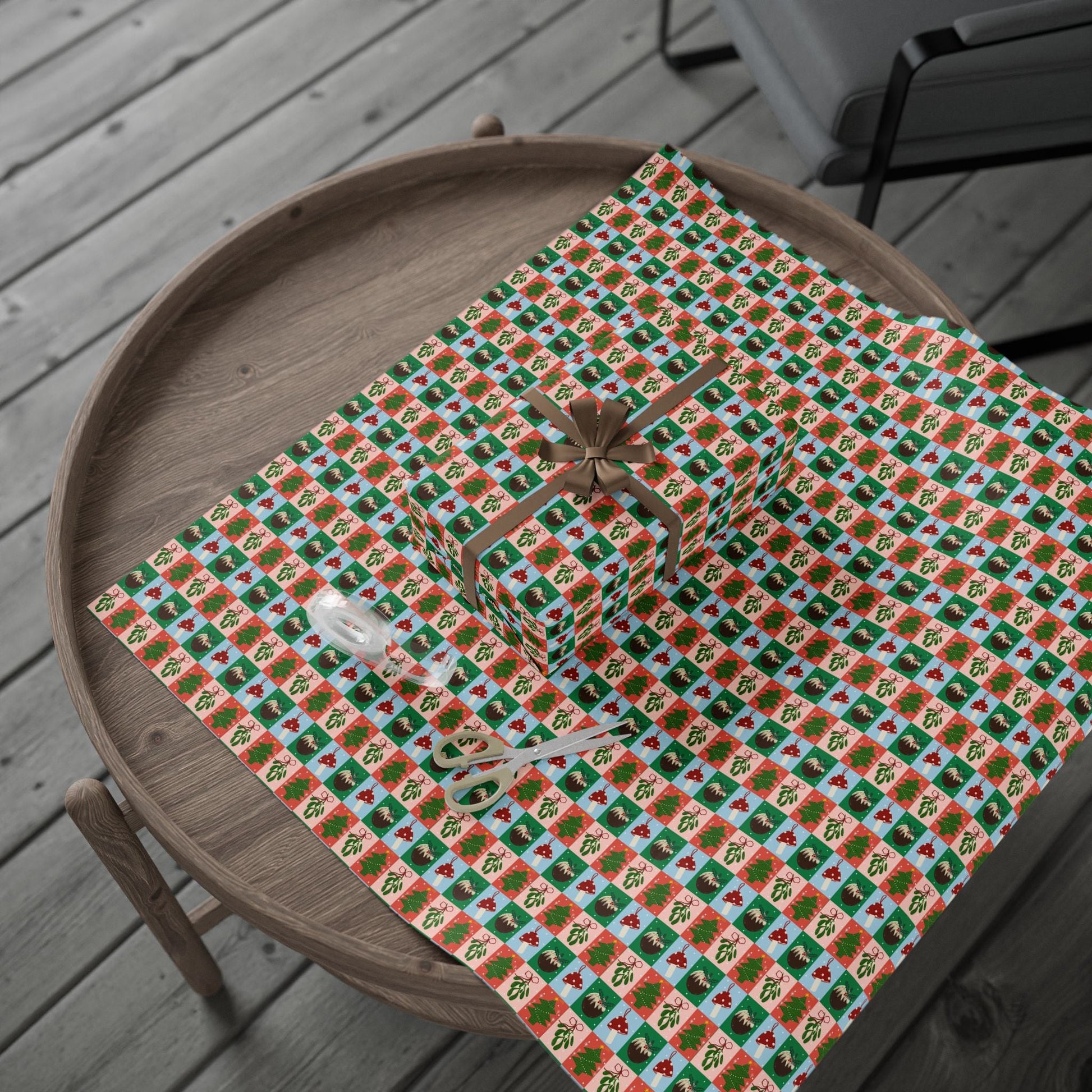 Jingle Blocks – Bold Pattern Christmas Wrapping Paper - SmartHomeGoodies