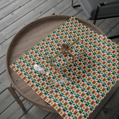 Jingle Blocks – Bold Pattern Christmas Wrapping Paper - SmartHomeGoodies