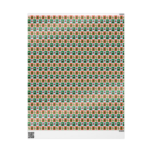 Jingle Blocks – Bold Pattern Christmas Wrapping Paper - SmartHomeGoodies