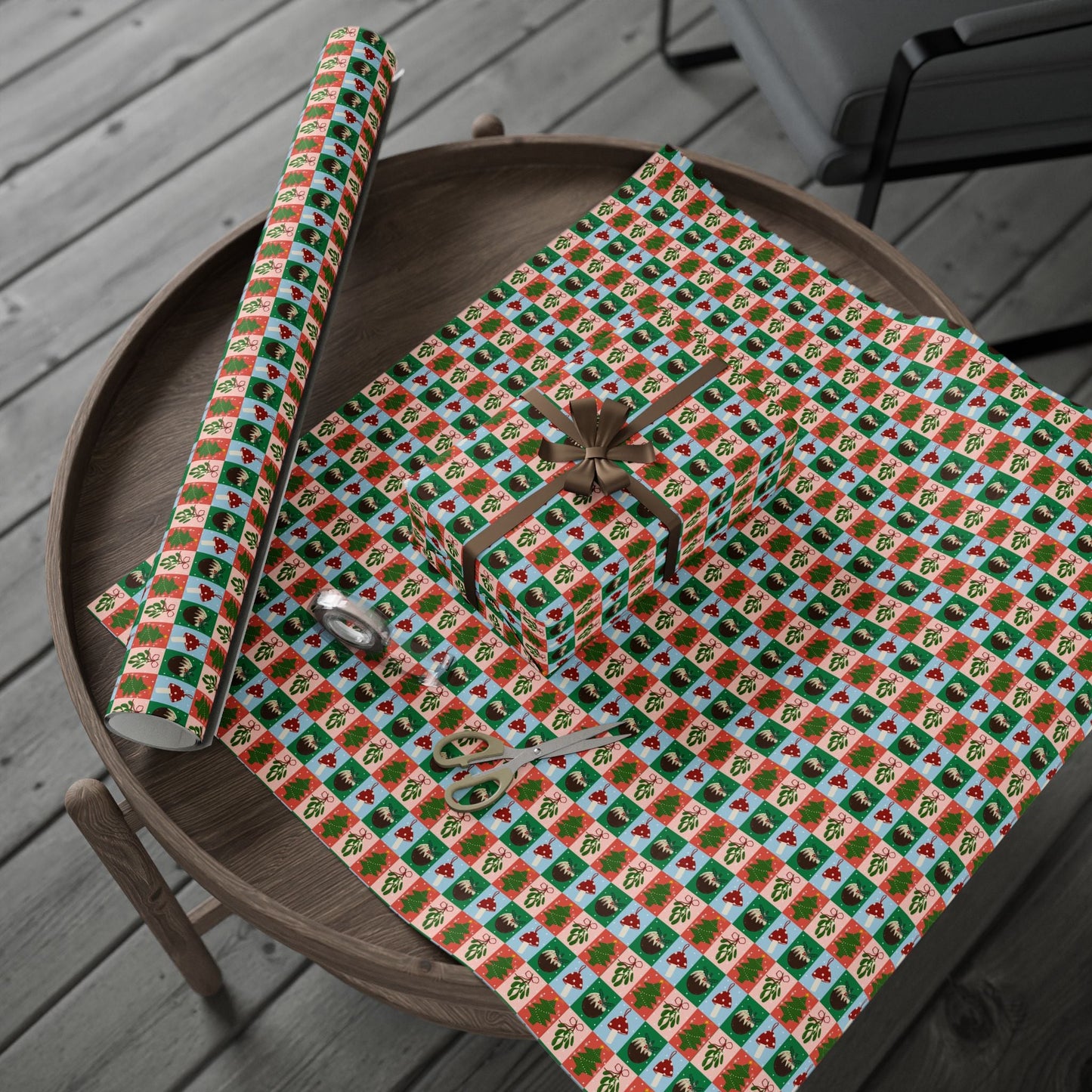 Jingle Blocks – Bold Pattern Christmas Wrapping Paper - SmartHomeGoodies