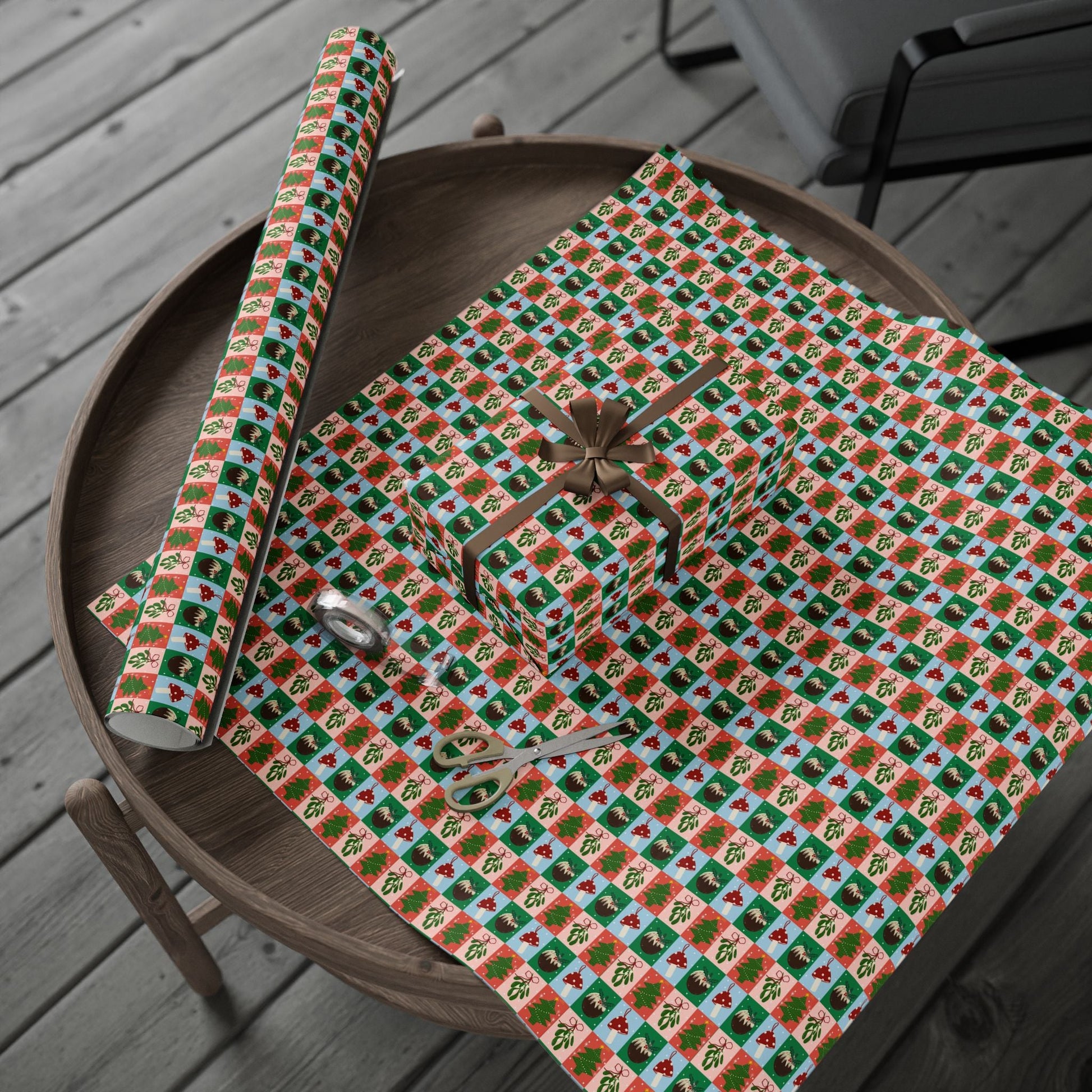 Jingle Blocks – Bold Pattern Christmas Wrapping Paper - SmartHomeGoodies