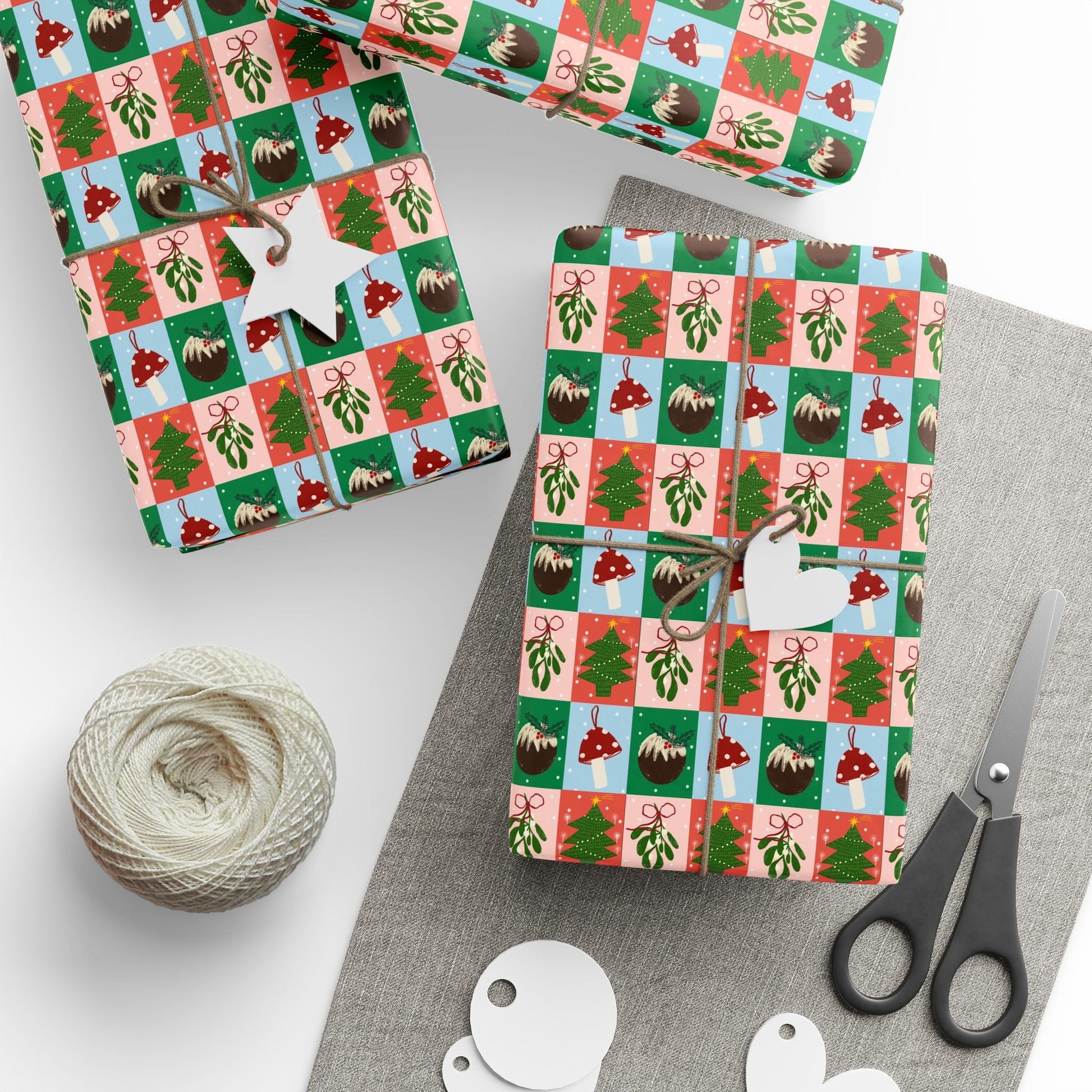 Jingle Blocks – Bold Pattern Christmas Wrapping Paper - SmartHomeGoodies