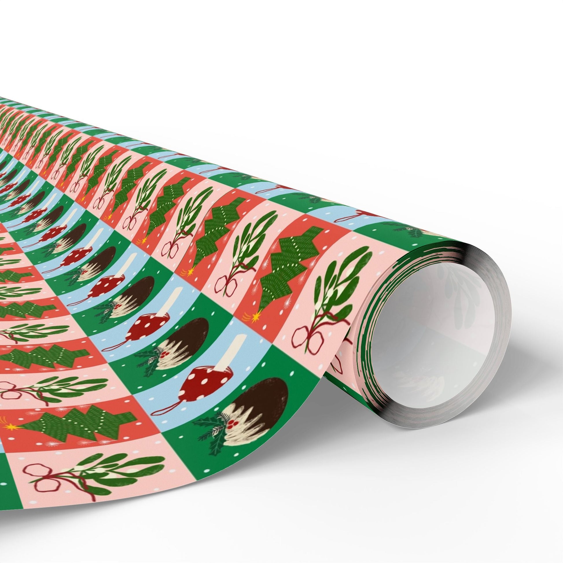 Jingle Blocks – Bold Pattern Christmas Wrapping Paper - SmartHomeGoodies