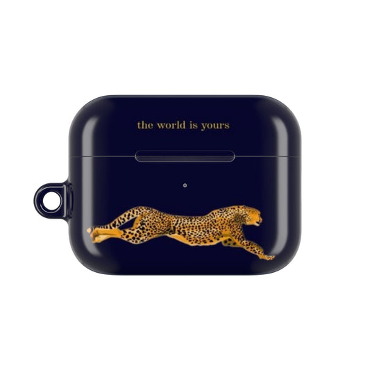 Leopard Print AirPod Case - 'The World Is Yours' - SmartHomeGoodies