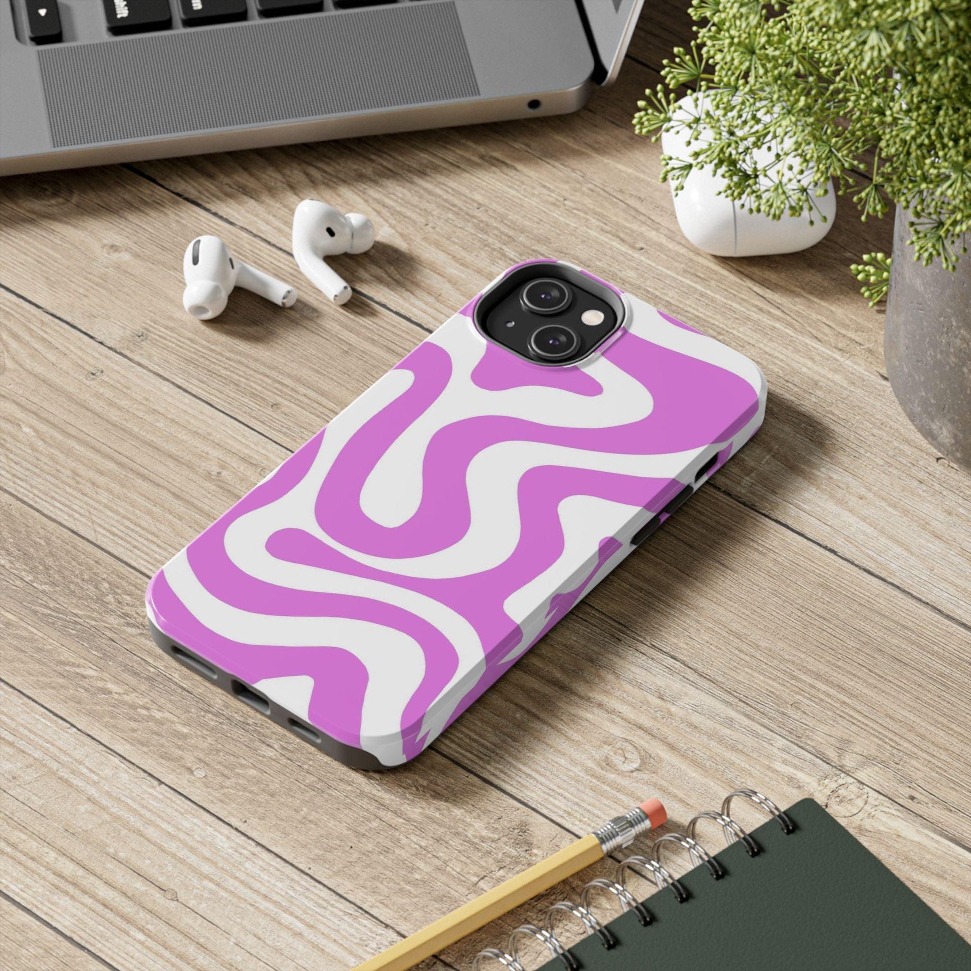 Lilac Swirl Fusion Tough iPhone Cases - SmartHomeGoodies