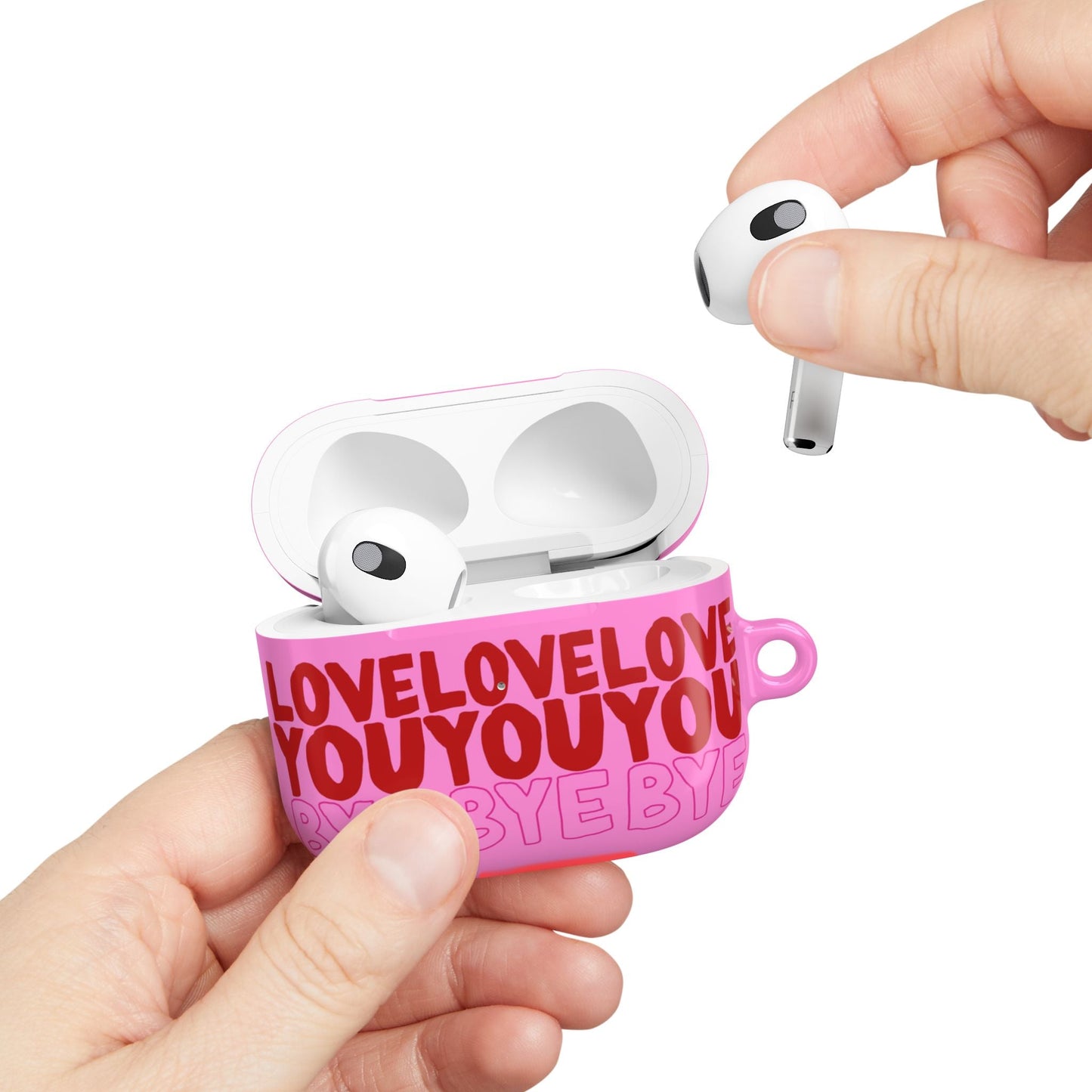Love You Bye AirPod Case in Cute Pink - SmartHomeGoodies