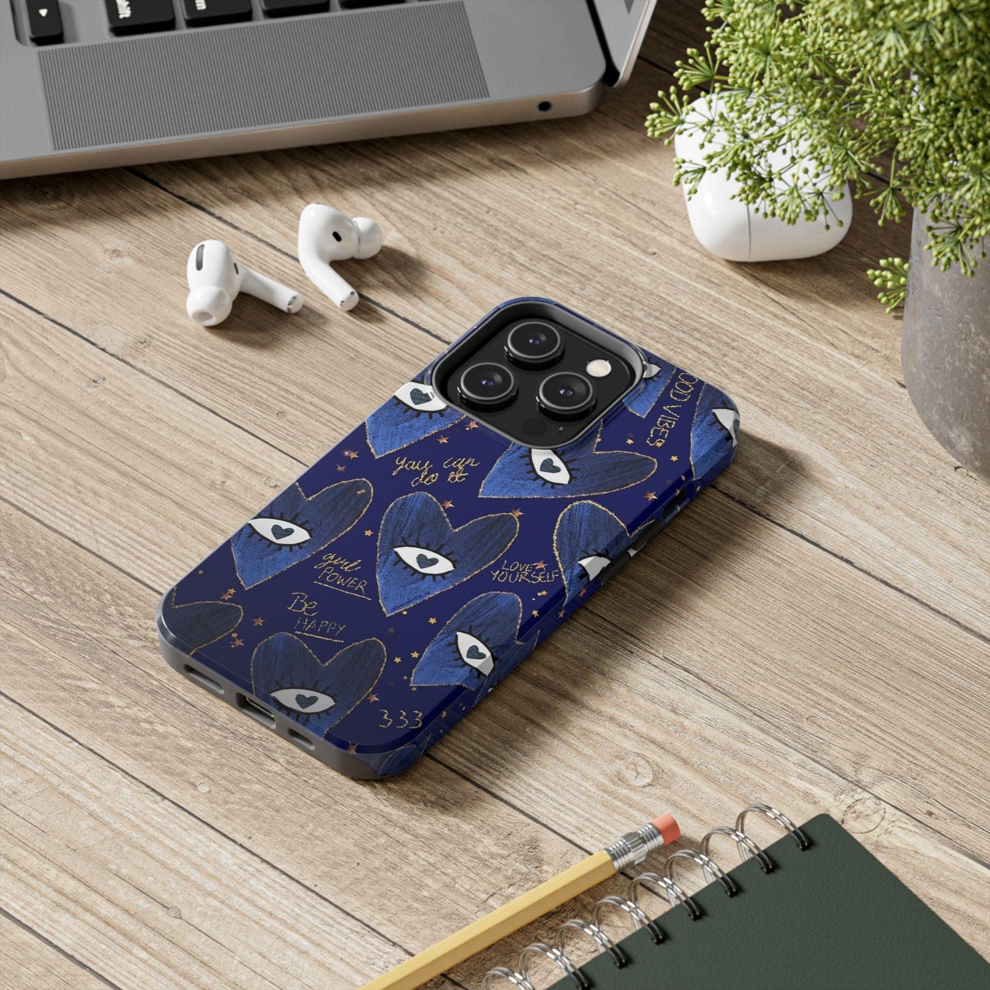 Lucky Midnight Blue Eyes Tough iPhone Cases - SmartHomeGoodies