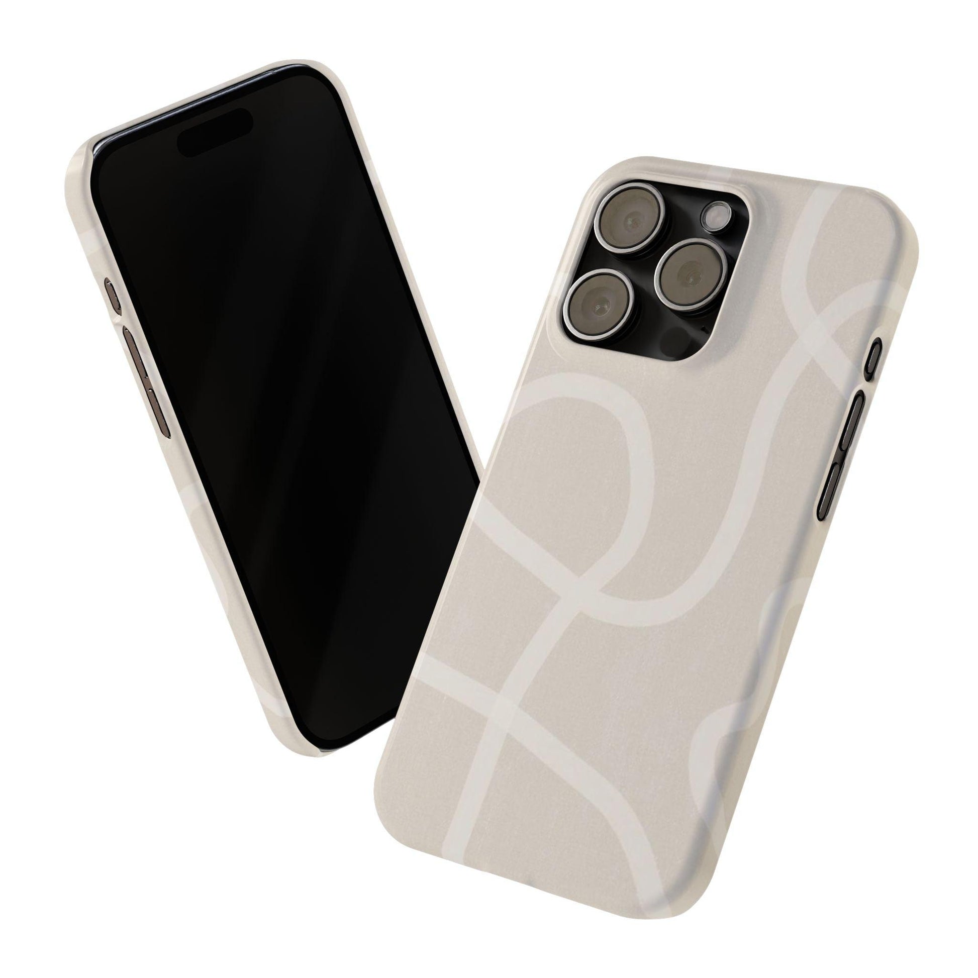 Luxe Minimalist Swirl - Cream Edition Slim iPhone Cases - SmartHomeGoodies